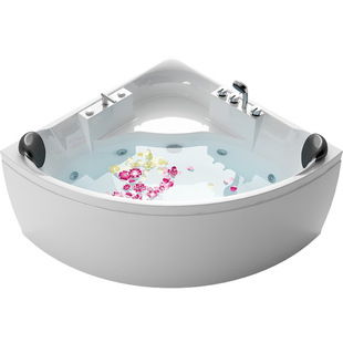 欧凯伦按摩浴缸家用双人情侣扇形浴池三角成人浴盆小户型1m-1.5米