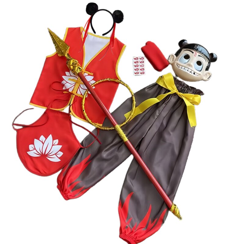 哪吒之魔童降世六一儿童哪吒衣服儿童演出服