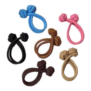 纽扣发绳中国结双头扎头发皮筋高马尾发圈高弹力扎头绳橡皮筋发饰