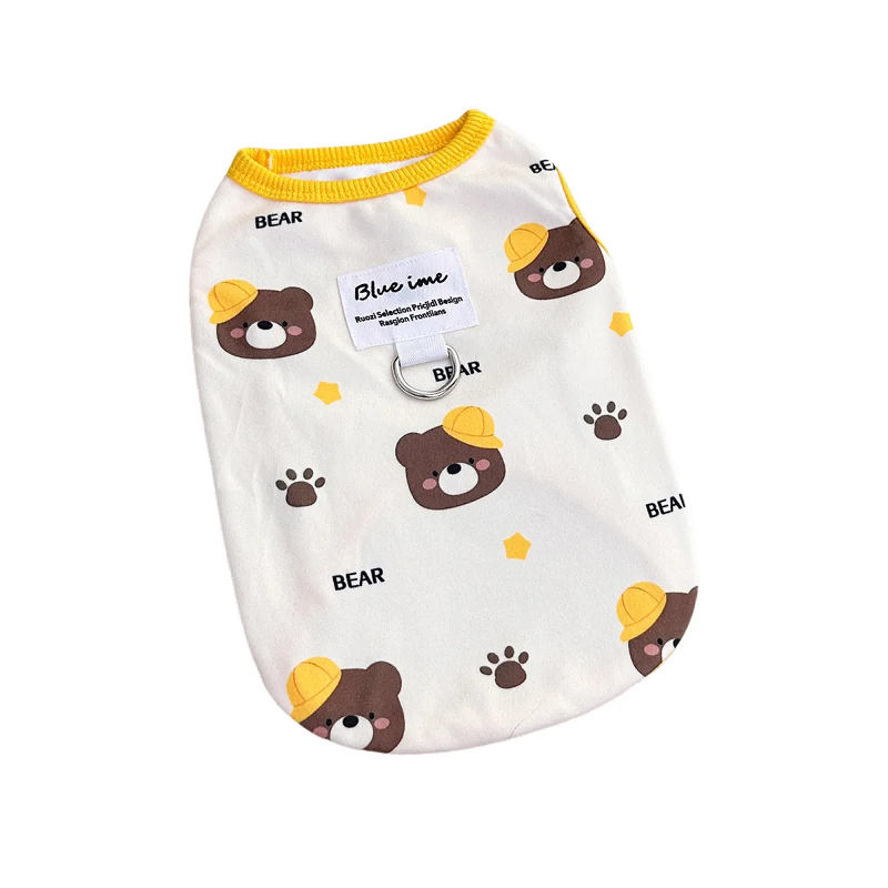 狗狗衣服春夏装薄款德绒可爱背心狗宠物服装/雨衣
