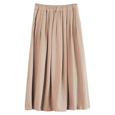 ZAN原创中长款a字百搭棉麻半身裙