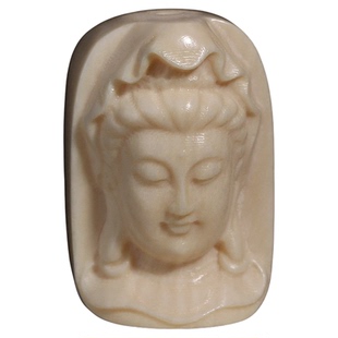 精工猛犸象牙雕刻小观音隔珠散珠背云星月金刚菩提手串DIY配饰件