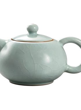 汝窑茶壶西施壶高端茶具可养开片手工茶壶汝窑茶壶汝瓷西施壶