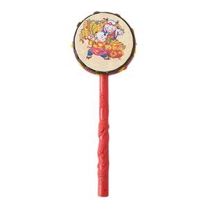 拨浪鼓婴儿玩具经典款手摇波鼓宝宝木质塑料传统儿童新生儿男女孩