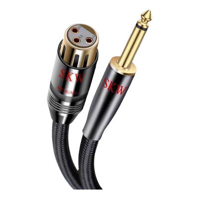 skw6.5转卡侬线麦克风声卡直播线