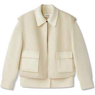 【绵羊毛】Laurel劳芮秋冬新款拼接两件式外套女LWL343D06700