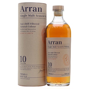 Arran 艾伦10年700ML 苏格兰单一麦芽威士忌海外原瓶进口洋酒阿蓝