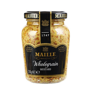 法国进口魅雅第戎粗粒芥末酱法式卷饼沙拉烤肉汉堡蘸酱黄芥末籽酱