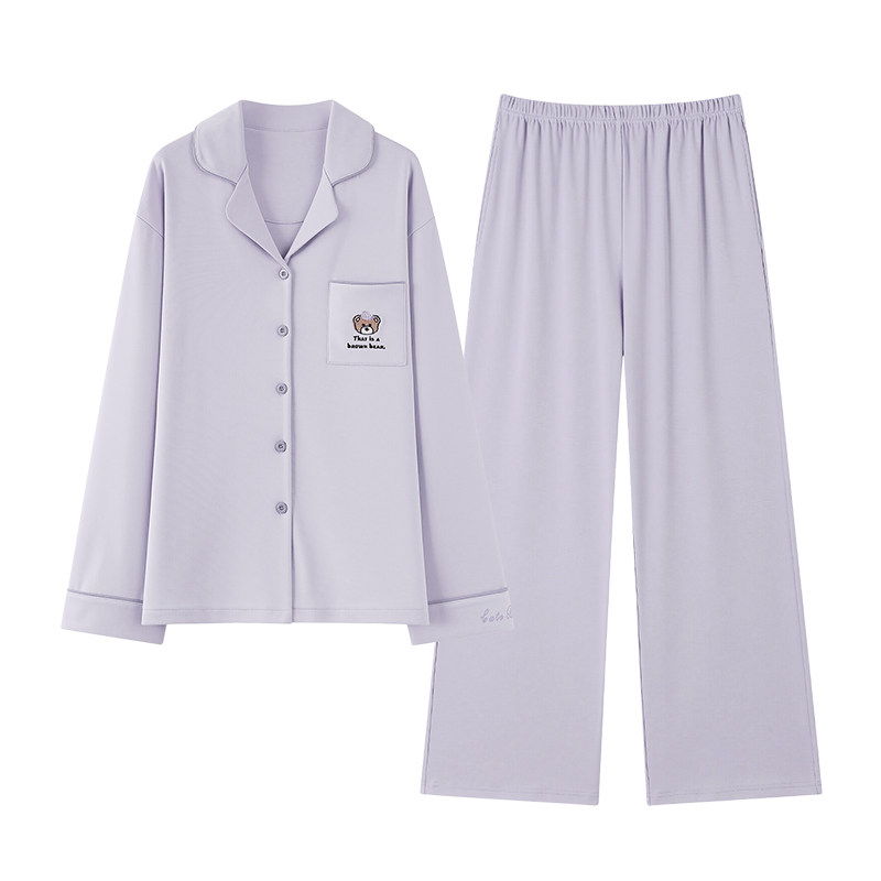 情侣睡衣春秋纯棉全棉家居服套装
