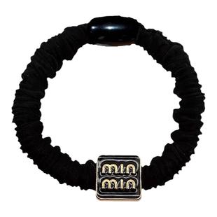 复古黑色小肠发圈女扎头发橡皮筋网红高级感发绳气质简约头绳头饰