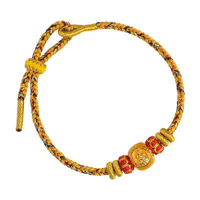 大善堂本命年黄金珐琅彩手链