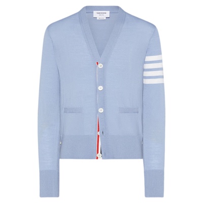 男士经典轻薄四条纹针织羊毛开衫