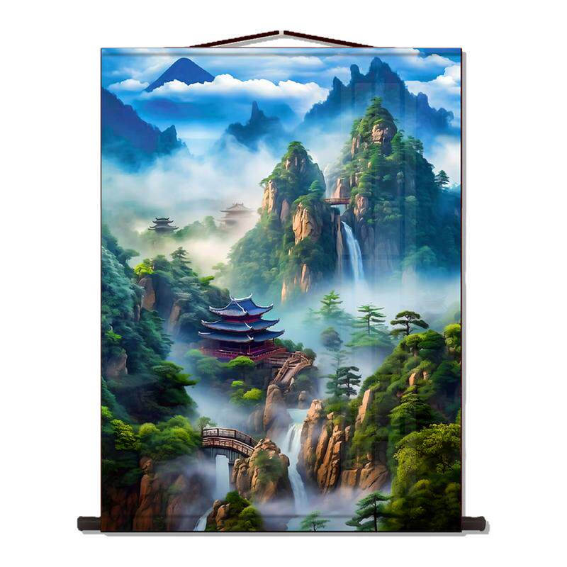 仙家堂口山水画堂单暗堂口风景画风水画仙堂背景东北堂屋供奉挂画