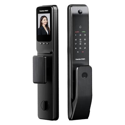 凯迪仕智能门锁Q2FVPV2人脸识别猫眼大屏指纹锁家用入户门电子锁