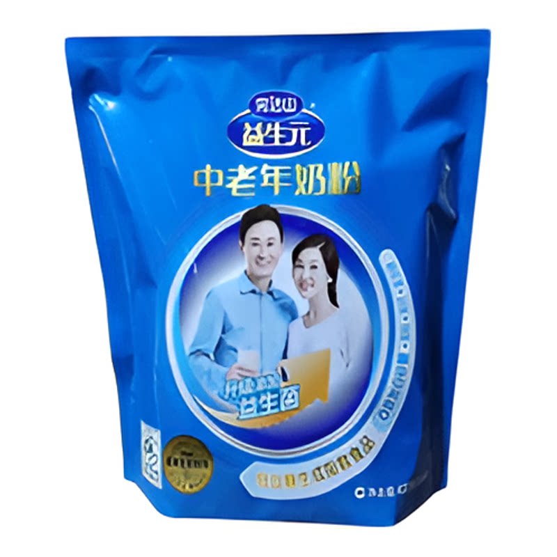 完达山益生元中老年奶粉400克袋装成人老年牛奶粉