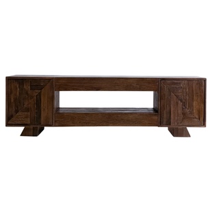 Ni+尼家中古风电视柜实木复古电视机柜客厅工业风卧室侘寂风边柜