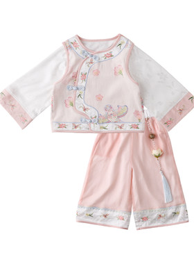 女童汉服半身裙套装春秋衣服外出