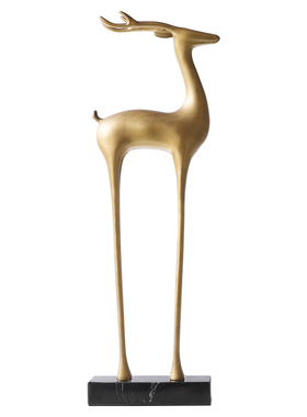 现代简约轻奢客厅福鹿装饰摆件