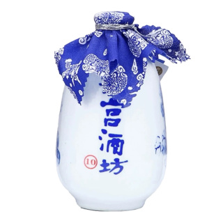 同里红吴宫酒坊十年黄酒10度375ml半干型陈年老坛酒花雕酒古风酒