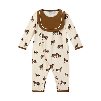 Milkbarn婴儿围兜长袖连体服