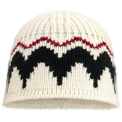 费尔岛风复古提花针织毛线帽子