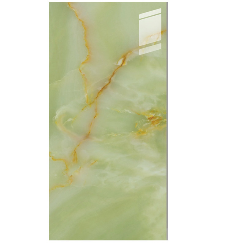 广东佛山玉石瓷砖750x1500奢石地板砖绿色地砖800翡翠绿别墅磁砖