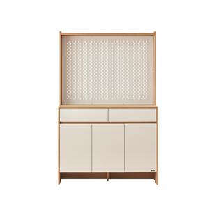 全友家居现代简约入户门口鞋柜2026新款洞洞板置物架原木风玄关柜