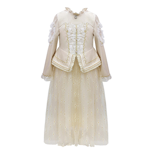 丢手绢童装戴安娜公主裙女童秋冬长袖连衣裙儿童女宝生日礼服裙子