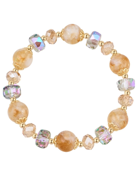 阿吉豆托帕石水晶手链女国风手串