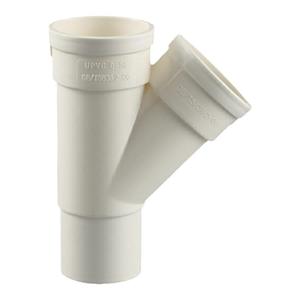 PVC内外插缩口斜三通  内插三通  国标排水缩口三通 50缩口斜三通