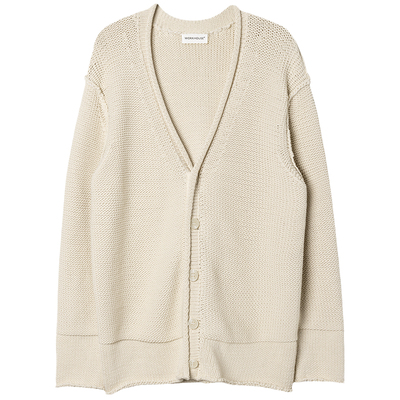 322WORKHOUSEV领针织开衫外套