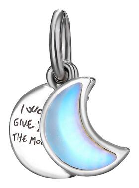 S925纯银潘家吊饰月光吊坠送女友