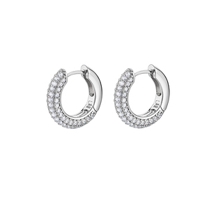 白岚满镶耳圈925银耳环女小众设计感2023年新款耳饰耳钉ED3766