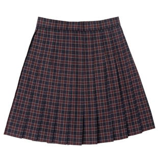 栗川女子 格裙心脏地震原创jk制服百褶裙女学生校供感红格半身裙