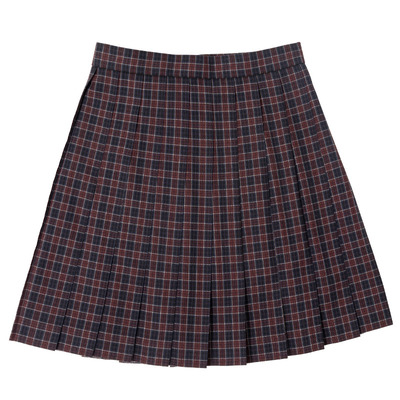 jk制服心脏地震原创红色格裙