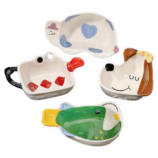 可爱蘸料碟陶瓷味碟调料碟高颜值小菜碟子酱油醋碟烤肉蘸酱碟套装