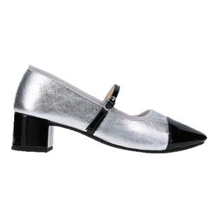 REPETTO丽派朵 GEORGIANA女士春季方头胶底拼接中跟玛丽珍鞋