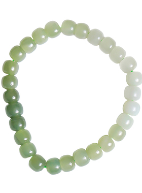 五花八门天然和田玉桶珠渐变手串