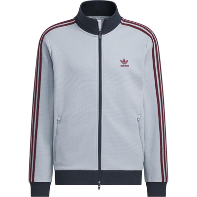 Adidas/阿迪达斯正品三叶草男士立领复古针织运动宽松外套KB8953