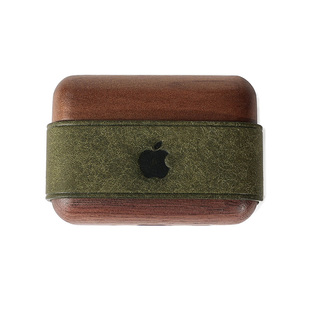 新款airpods pro3耳机壳适用于苹果airpods4代pro2保护套个性定制刻字苹果耳机套皮质创意牛皮木质耳机保护壳