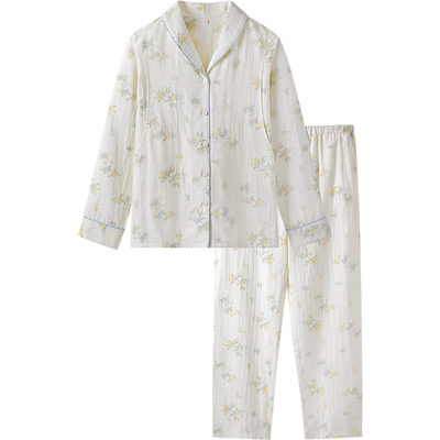 英氏7A抑菌月子服装双层纯棉棉纱