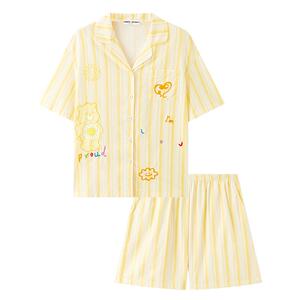 三福【爱心小熊联名】女夏季趣味短袖裤子套装家居服517989