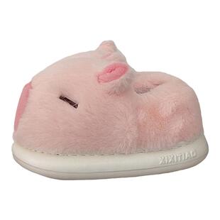 细细条 室内月子鞋冬季休闲百搭卡皮巴拉水豚亲子全包跟棉拖鞋女