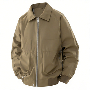 班尼路SK美式复古飞行夹克男翻领冬季工装风多口袋休闲外套上衣YS