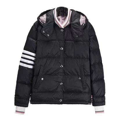 TB潮牌条纹时尚短款羽绒服