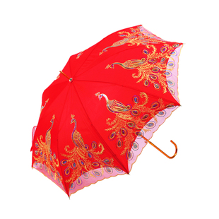 婚庆伞新娘伞出嫁红伞结婚用品大红色复古中式红雨伞高档婚庆红伞
