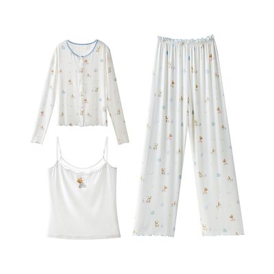 嫚熙超柔丝麻女士家居服