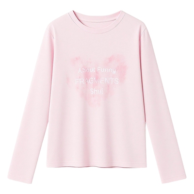 秋水伊人时尚通勤爱心字母印花