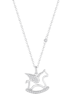 真我不凡S925银幸运木马毛衣链