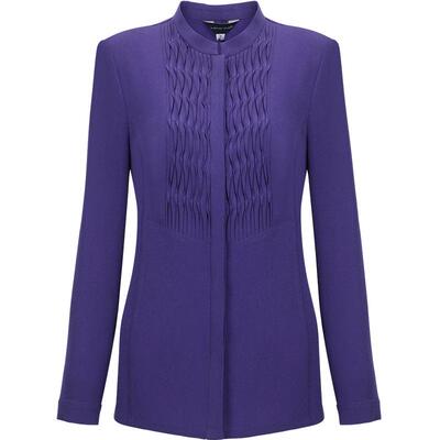 雅致风淡紫色立体女士高档衬衣